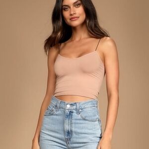 Free People skinny strap cropped seamless brami